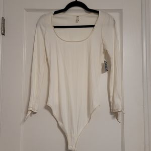 Free People Cream Body Suit